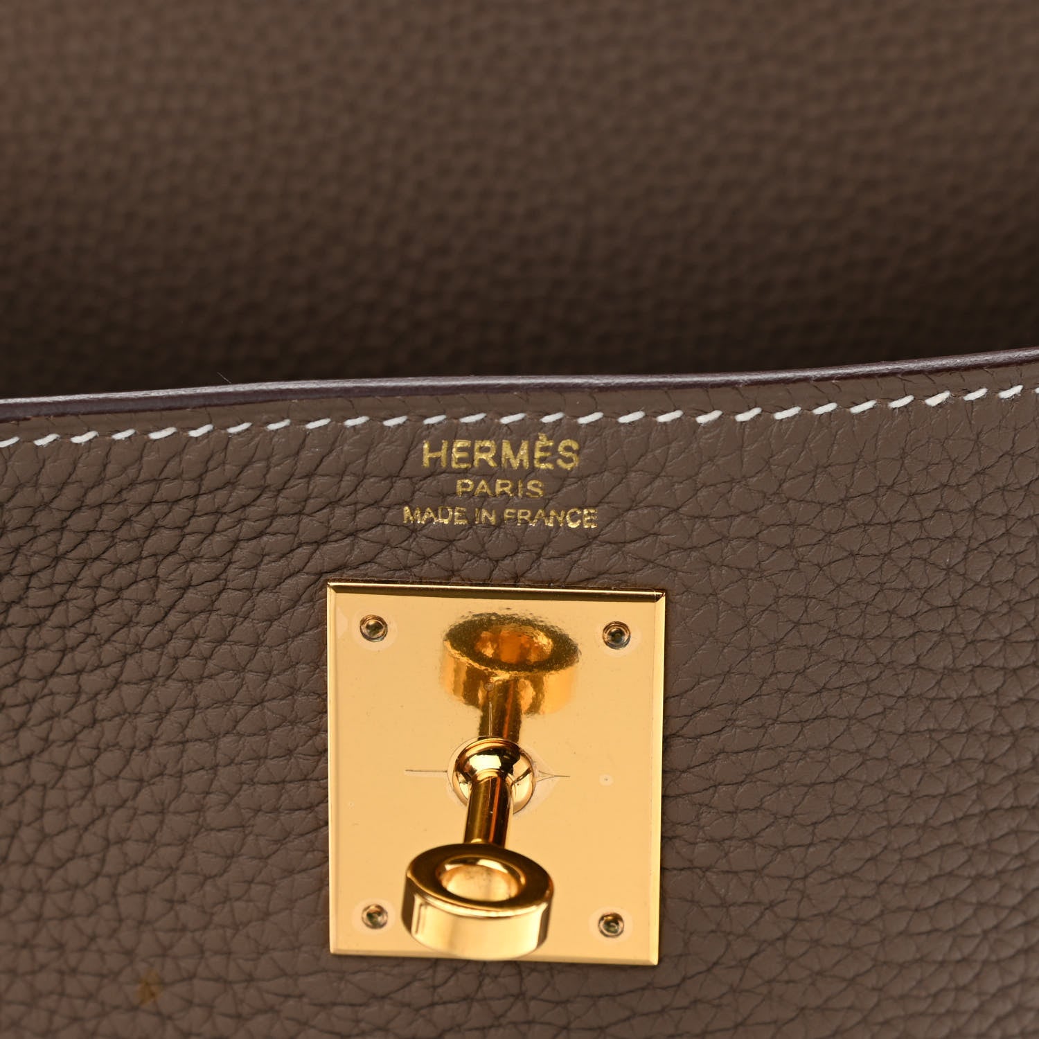 Hermes Togo Kelly Retourne 28 Etoupe 6 of 9
