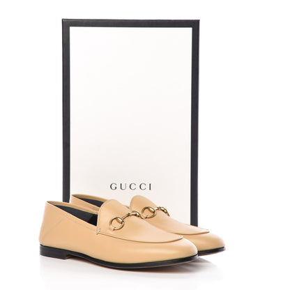 Gucci Lambskin Womens Brixton Horsebit Loafers 36 Wheat 9 of 9