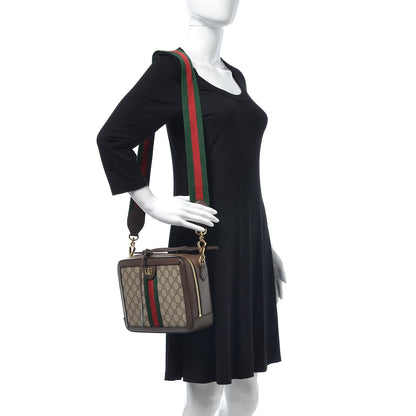 Gucci GG Supreme Monogram Web Small Ophidia Top Handle Shoulder Bag Brown 2 of 8