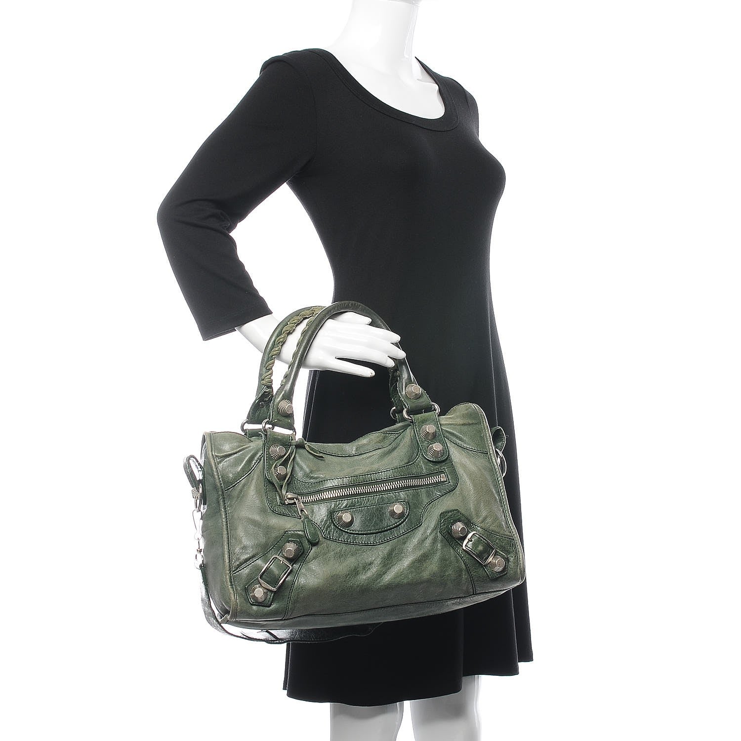 Balenciaga Agneau Giant 21 Silver Hardware City Cypress 2 of 20