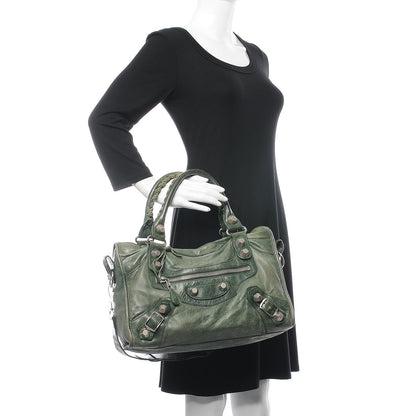 Balenciaga Agneau Giant 21 Silver Hardware City Cypress 2 of 20
