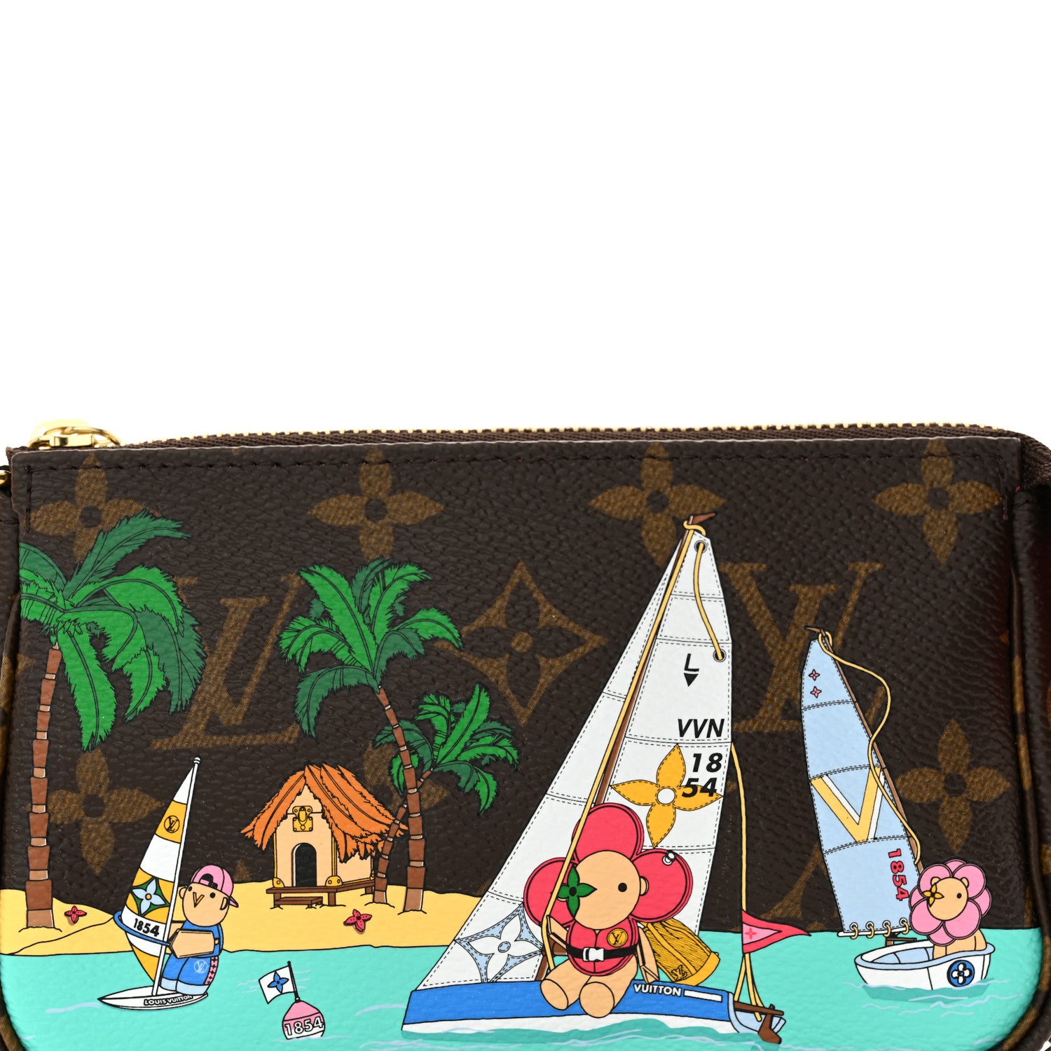 Louis Vuitton Monogram 2023 Christmas Animation Sailing Pochette Accessories Dragon Fruit Pink 7 of 9