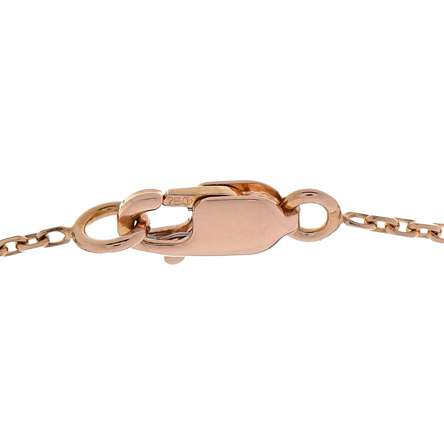 Van Cleef & Arpels 18K Rose Gold Carnelian Sweet Alhambra Pendant Necklace 6 of 8