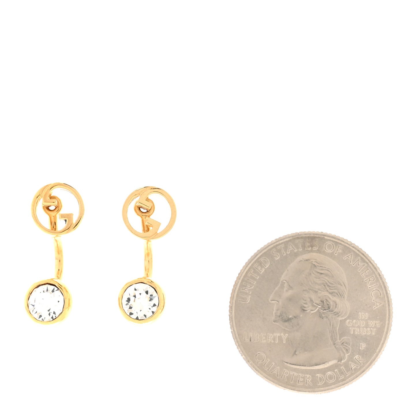 Metal Crystal Blondie Drop Earrings Gold
