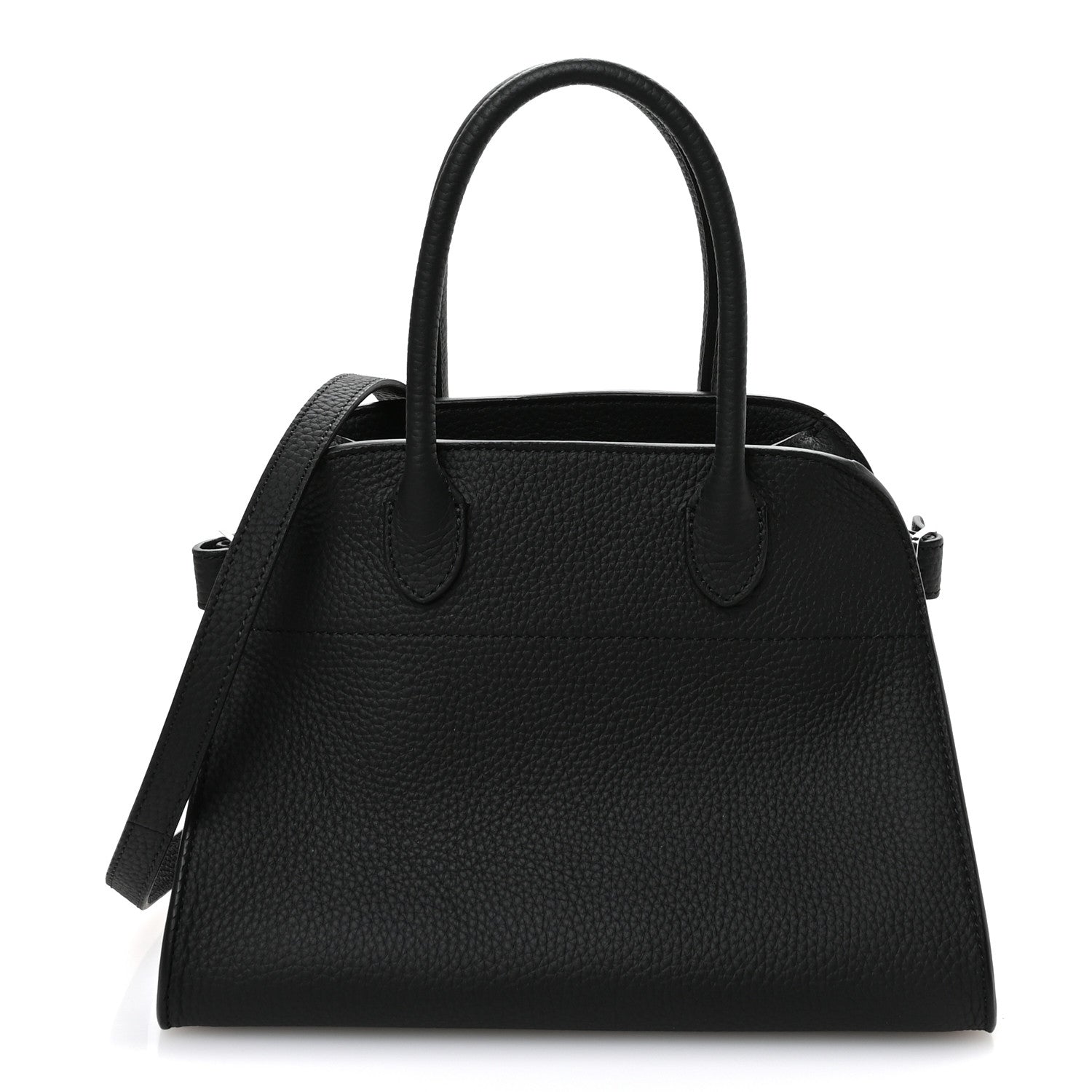 The Row Grained Calfskin Soft Margaux 10 Bag Black 1 of 9