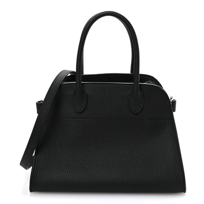 The Row Grained Calfskin Soft Margaux 10 Bag Black 1 of 9