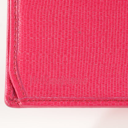 Saint Laurent Textured Calfskin Classic Y Wallet Fuchsia 6 of 7