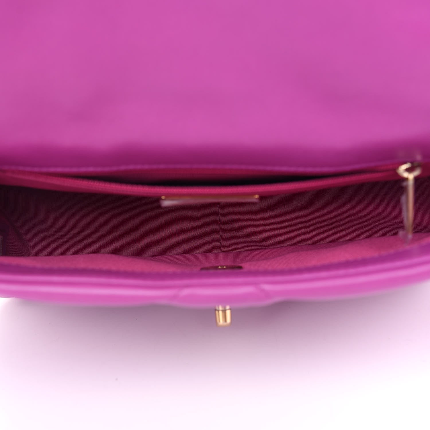 Chanel Lambskin Quilted Medium Chanel 19 Flap Purple 5 of 9