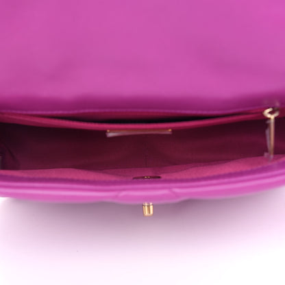 Chanel Lambskin Quilted Medium Chanel 19 Flap Purple 5 of 9