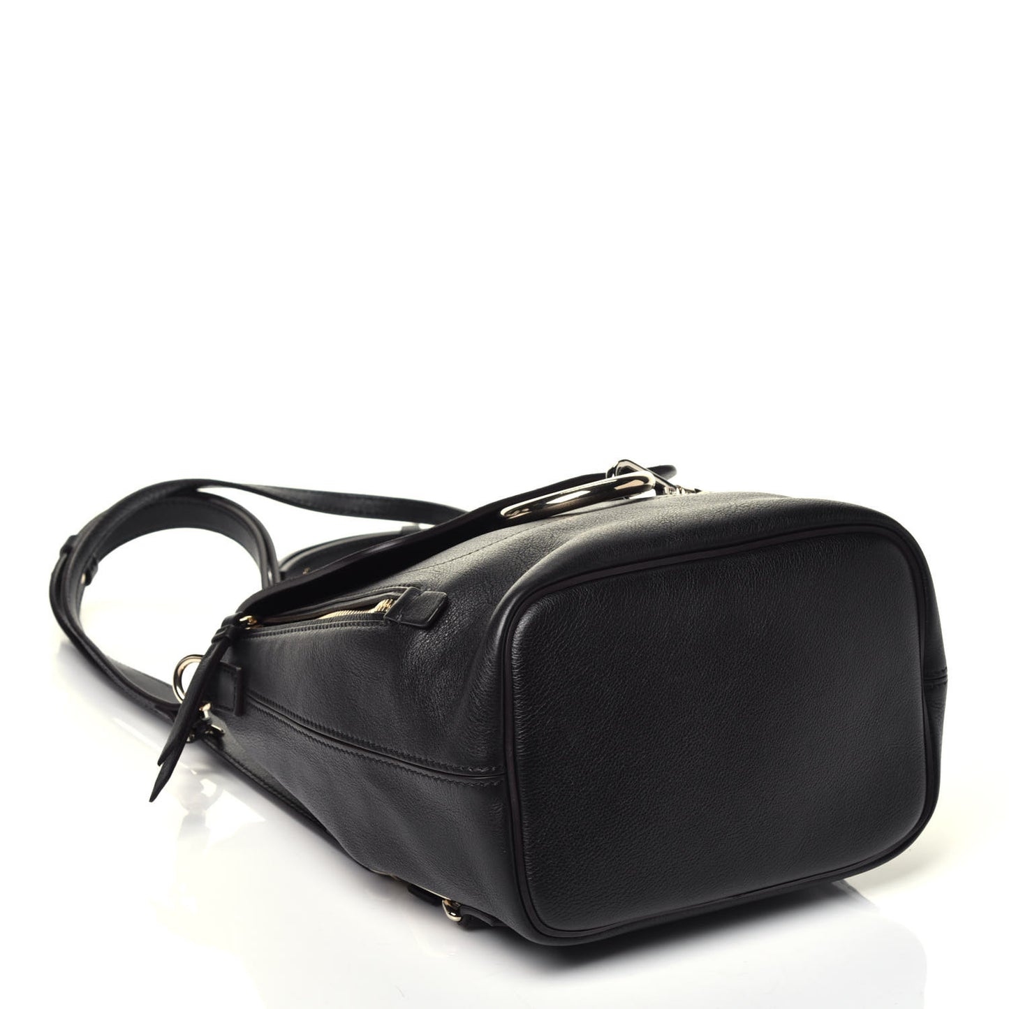 Suede Calfskin Small Faye Backpack Black