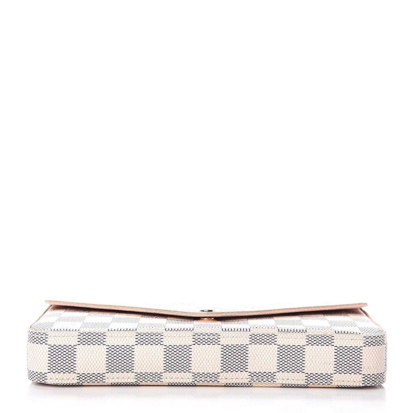 Damier Azur Pochette Felicie Chain Wallet Rose Ballerine
