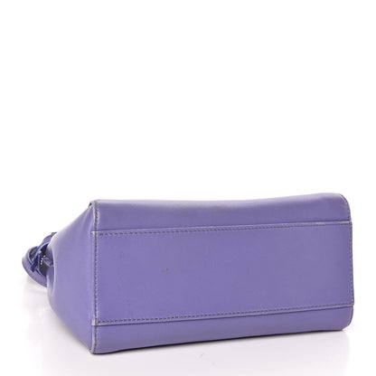 Fendi Nappa Mini Peekaboo Iconic Satchel Viola Cassis 4 of 12