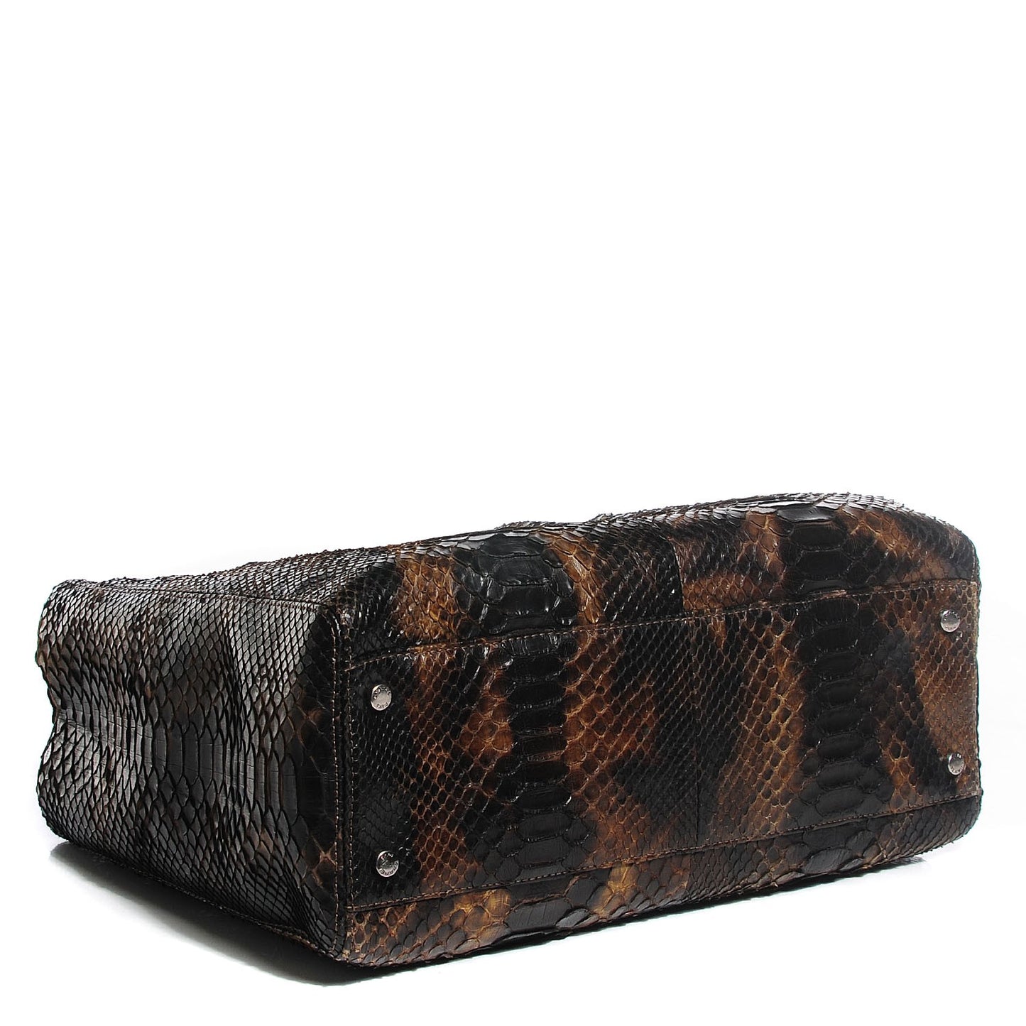 Python Cerf Shopper Tote Dark Brown