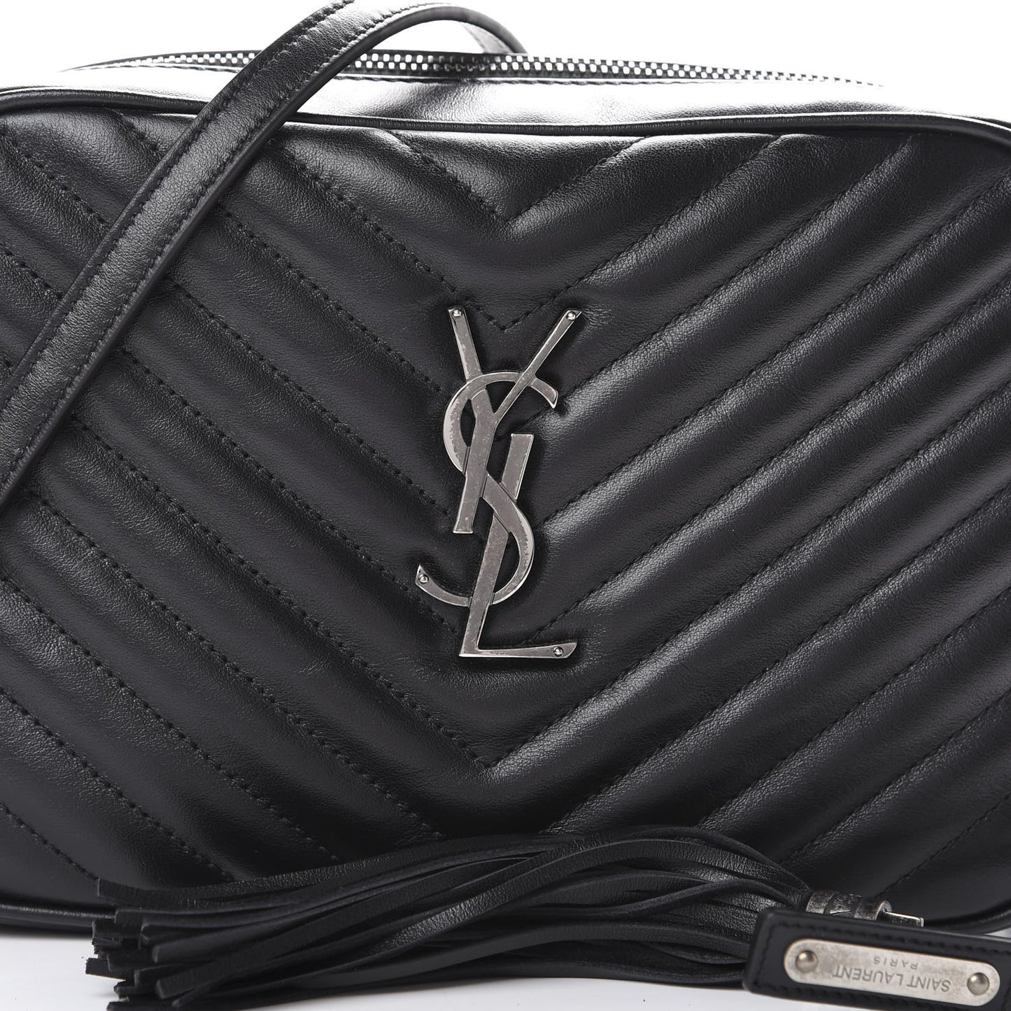Calfskin Matelasse Monogram Lou Camera Bag Black