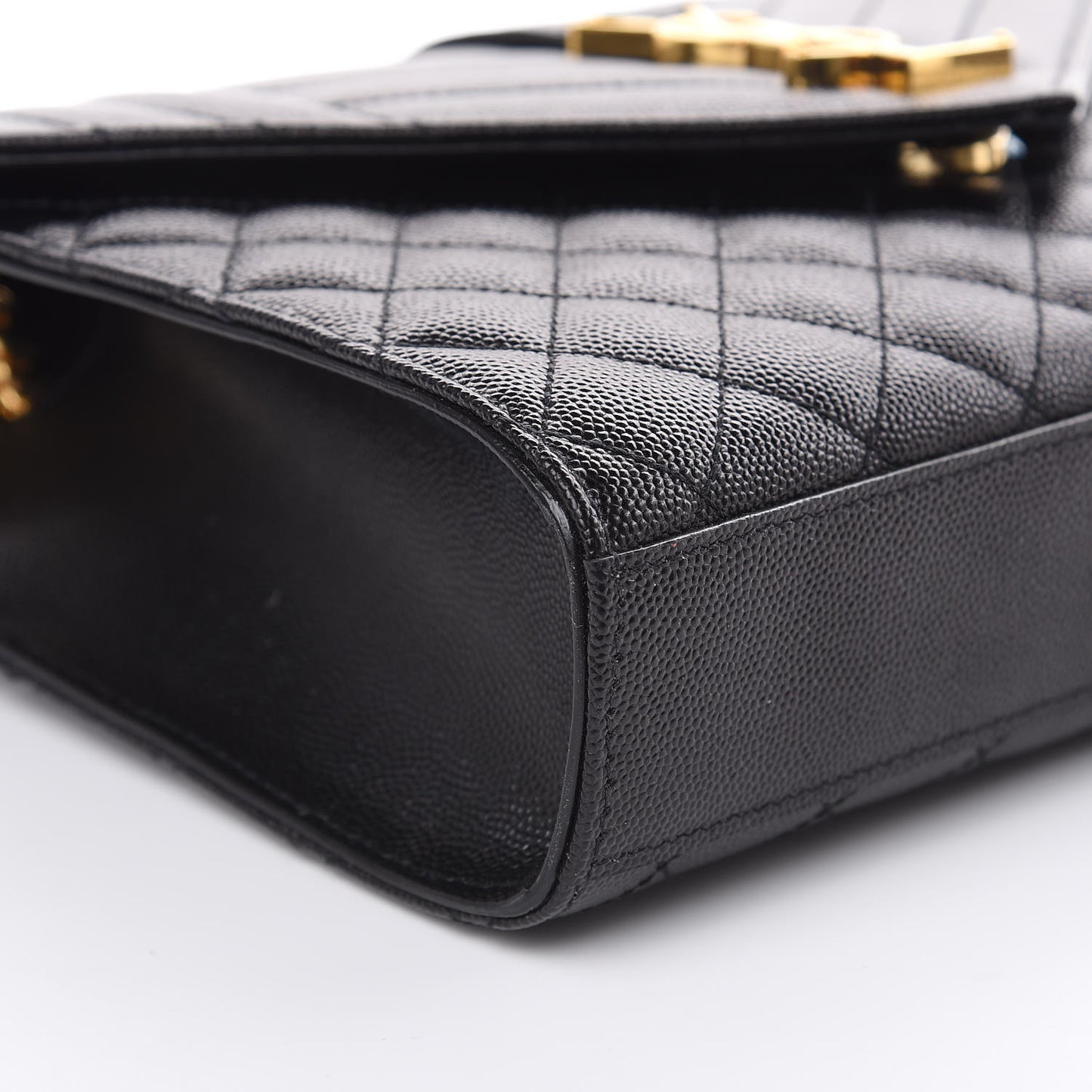 Grain De Poudre Textured Mixed Matelasse Triquilt Medium Monogram Satchel Black