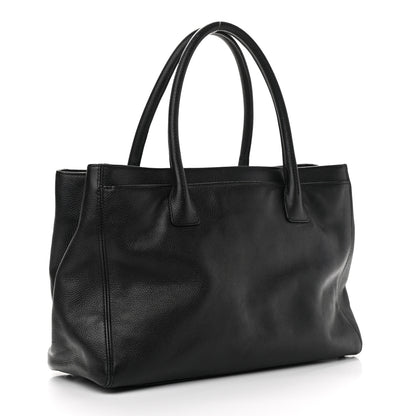 Chanel Calfskin Mademoiselle Lock Cerf Shopper Tote Black 3 of 12