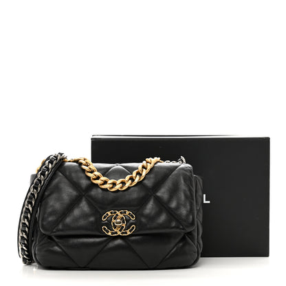 Chanel Lambskin Quilted Medium Chanel 19 Flap Black 10 of 10