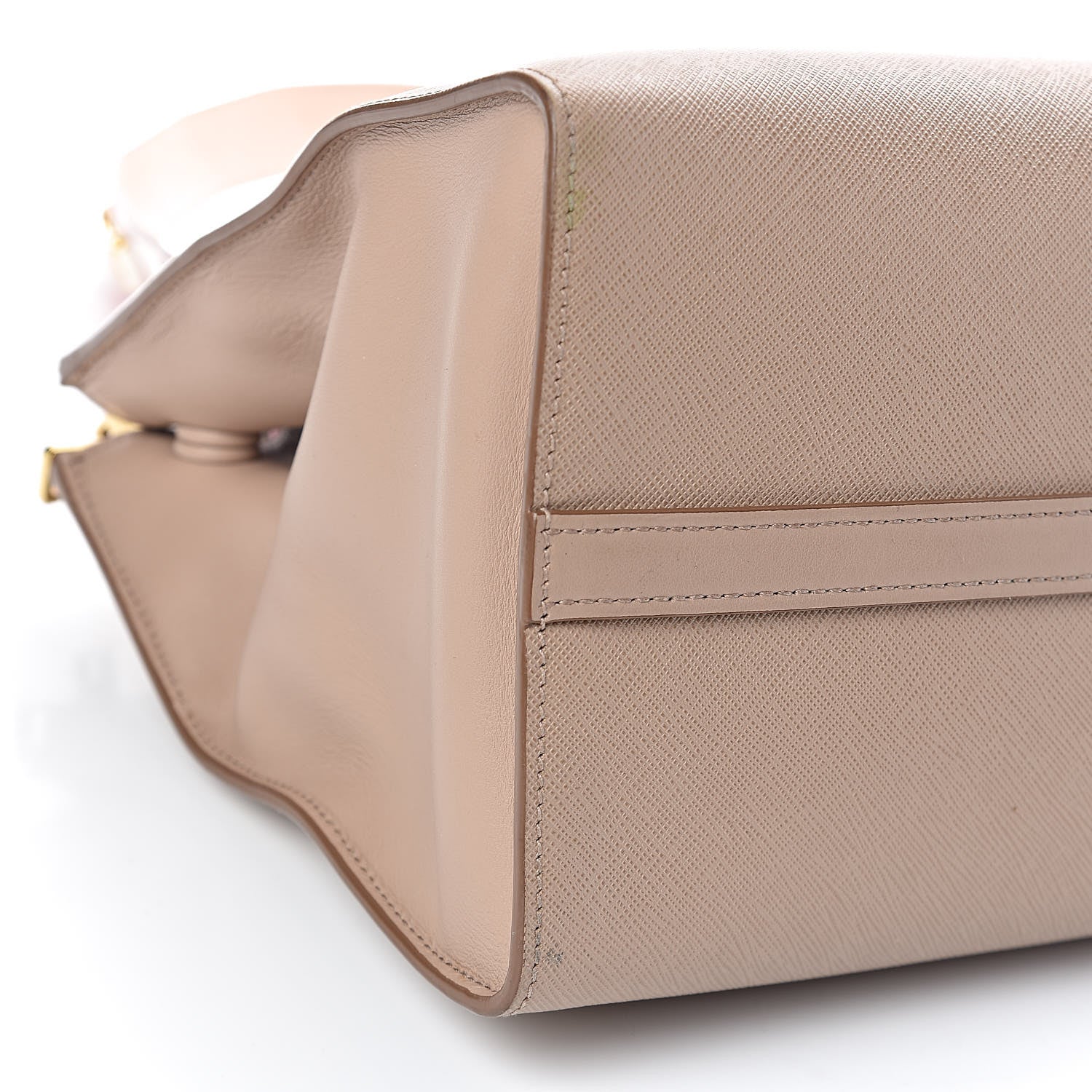 Prada Saffiano City Calfskin Greche Medium Paradigme Bag Cammeo Begonia 7 of 13