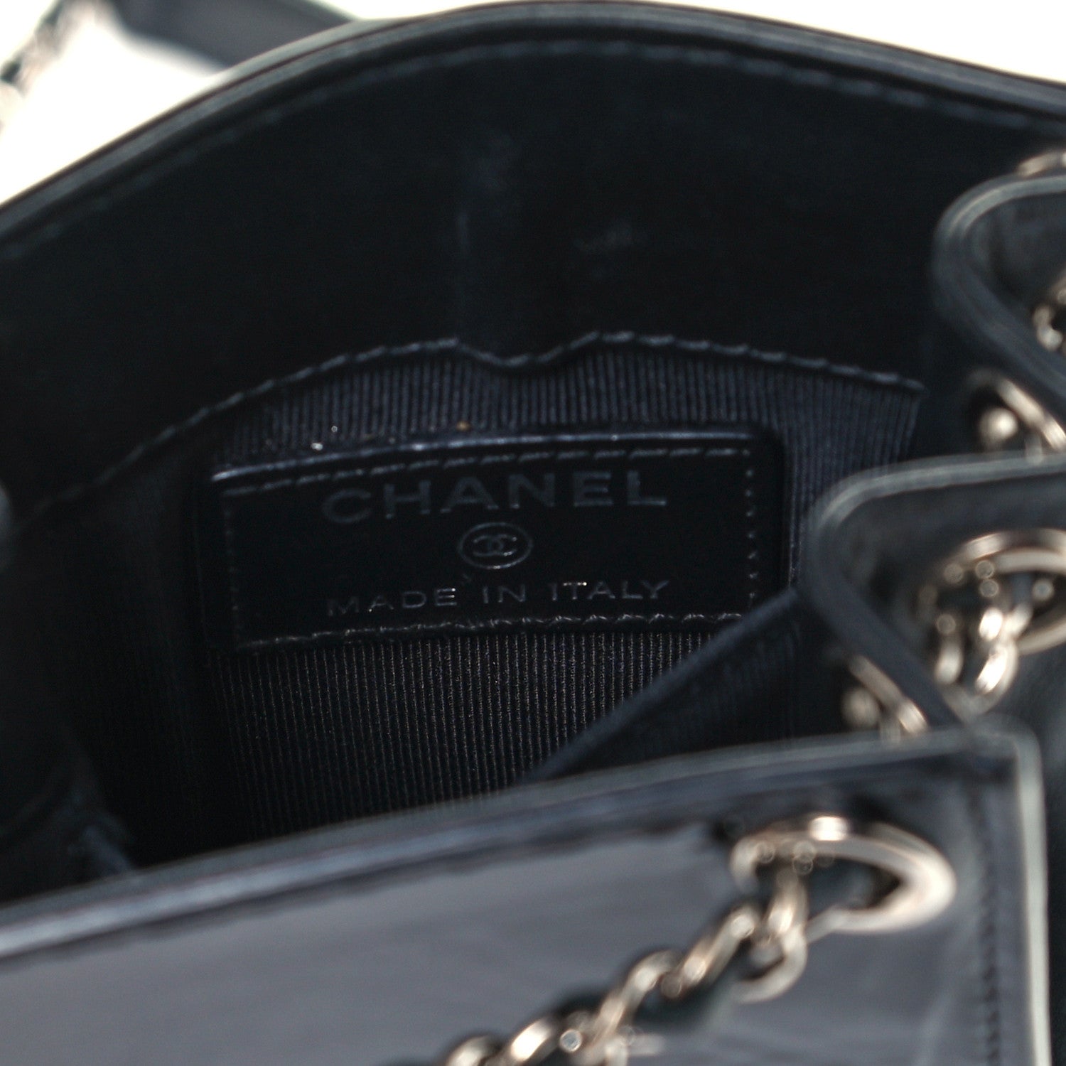 Chanel Patent CC Phone Holder Crossbody Black 6 of 10