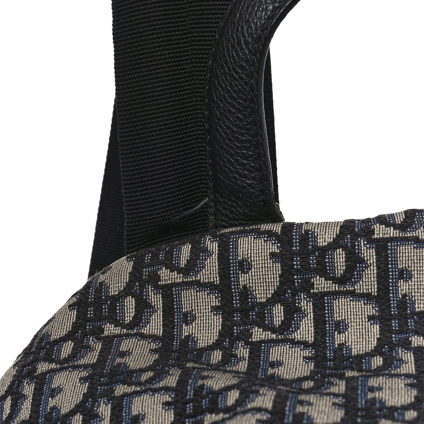 Oblique Calfskin Rider Backpack Beige Black