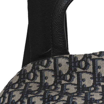 Christian Dior Oblique Calfskin Rider Backpack Beige Black 9 of 11