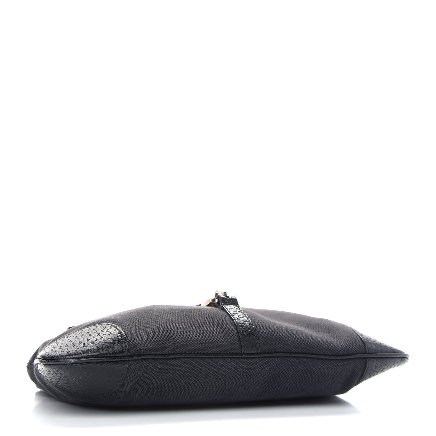 Calfskin Bamboo Handle Jackie O Hobo Black