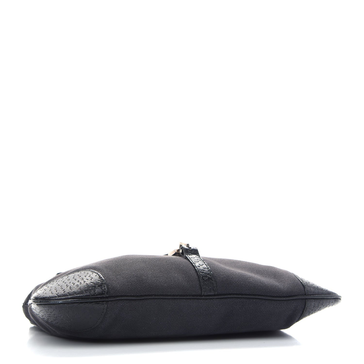 Gucci Calfskin Bamboo Handle Jackie O Hobo Black 4 of 12