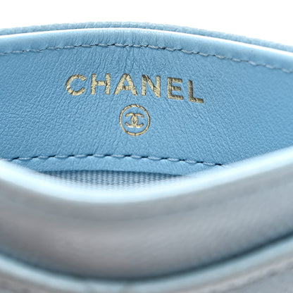 Chanel Caviar Quilted Card Holder Light Blue 5 of 8
