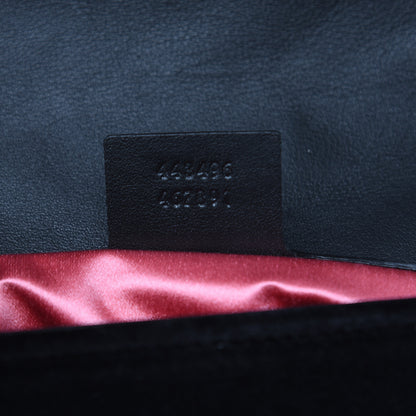 Gucci Velvet Matelasse Medium GG Marmont Shoulder Bag Black 7 of 11