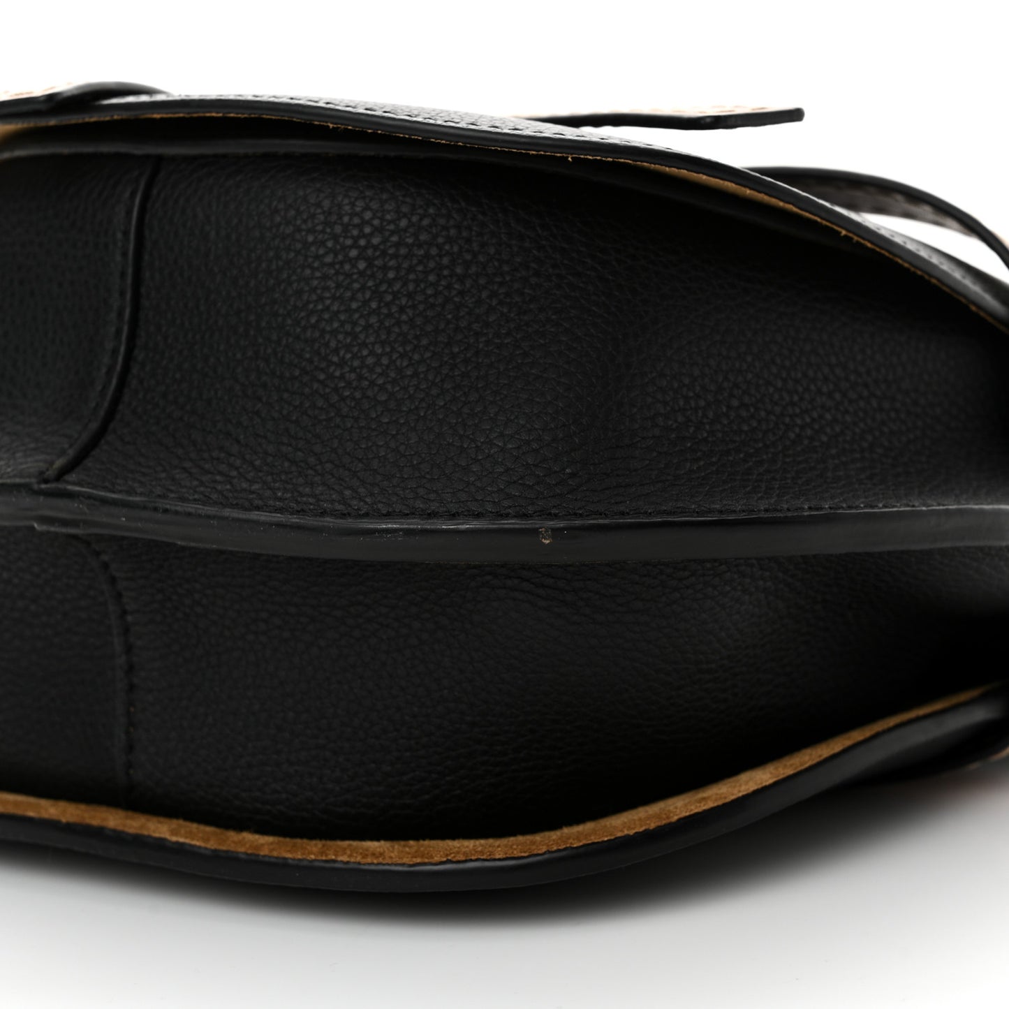 Grained Calfskin Small Gate Crossbody Bag Pecan Black