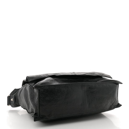 Balenciaga Agneau Arena Foldover Messenger Black 4 of 12