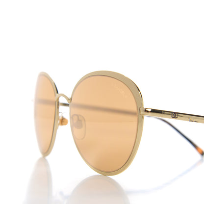 Chanel Round Mirror Sunglasses 4206 Gold 7 of 7