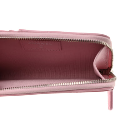 Chanel Lambskin Quilted Zip Card Holder Pink 6 of 8