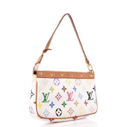 Louis Vuitton Monogram Multicolor Pochette Accessories White 3 of 7