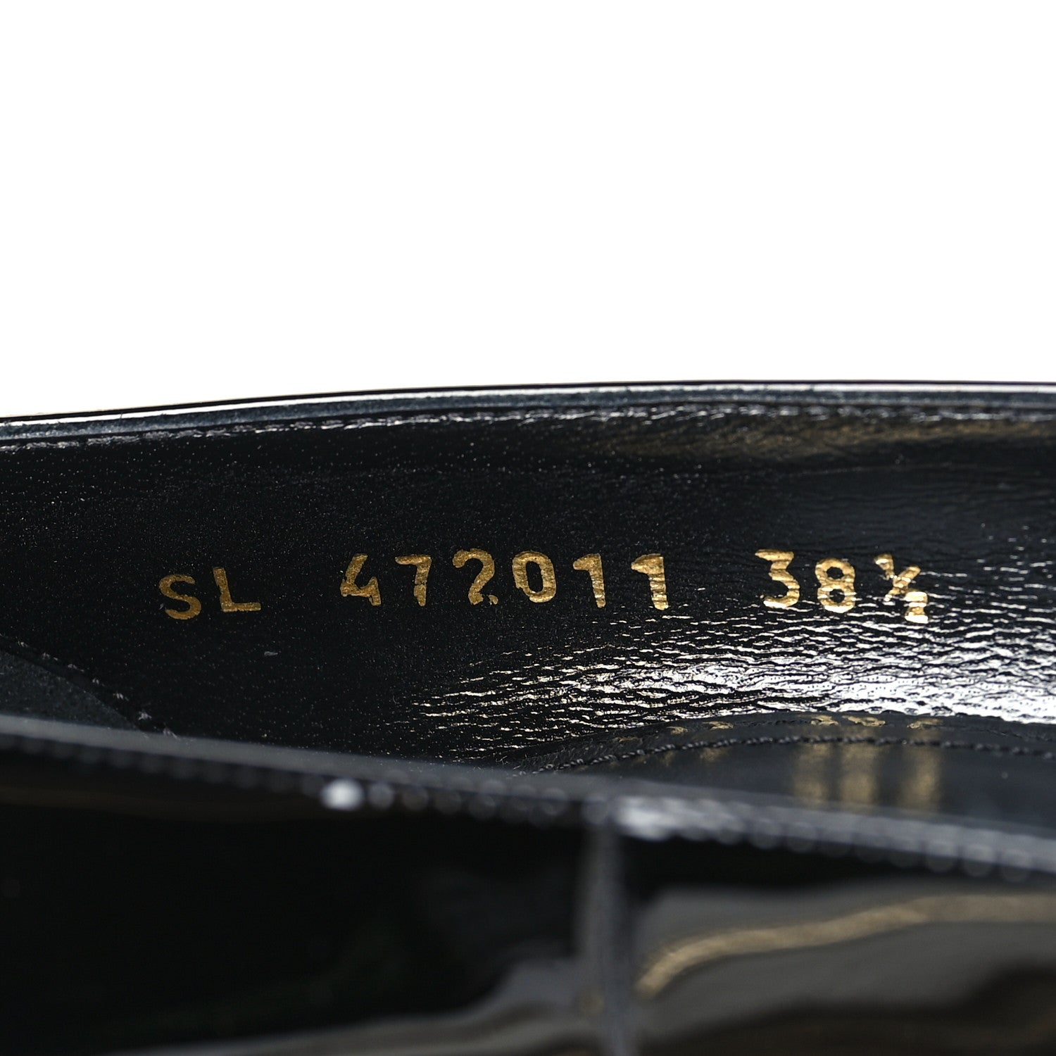 Saint Laurent Patent Opyum 110 Pumps 38.5 Black Gold 9 of 10