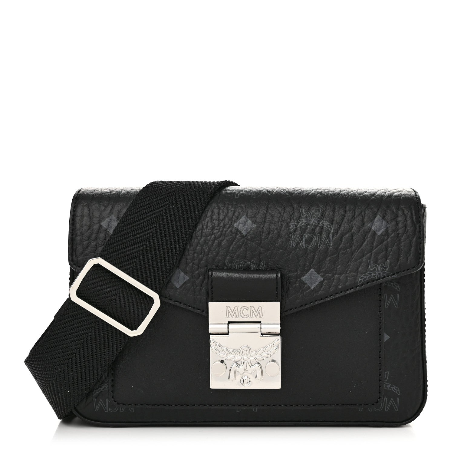 MCM Visetos Small Millie Crossbody Belt Bag Black 1 of 9