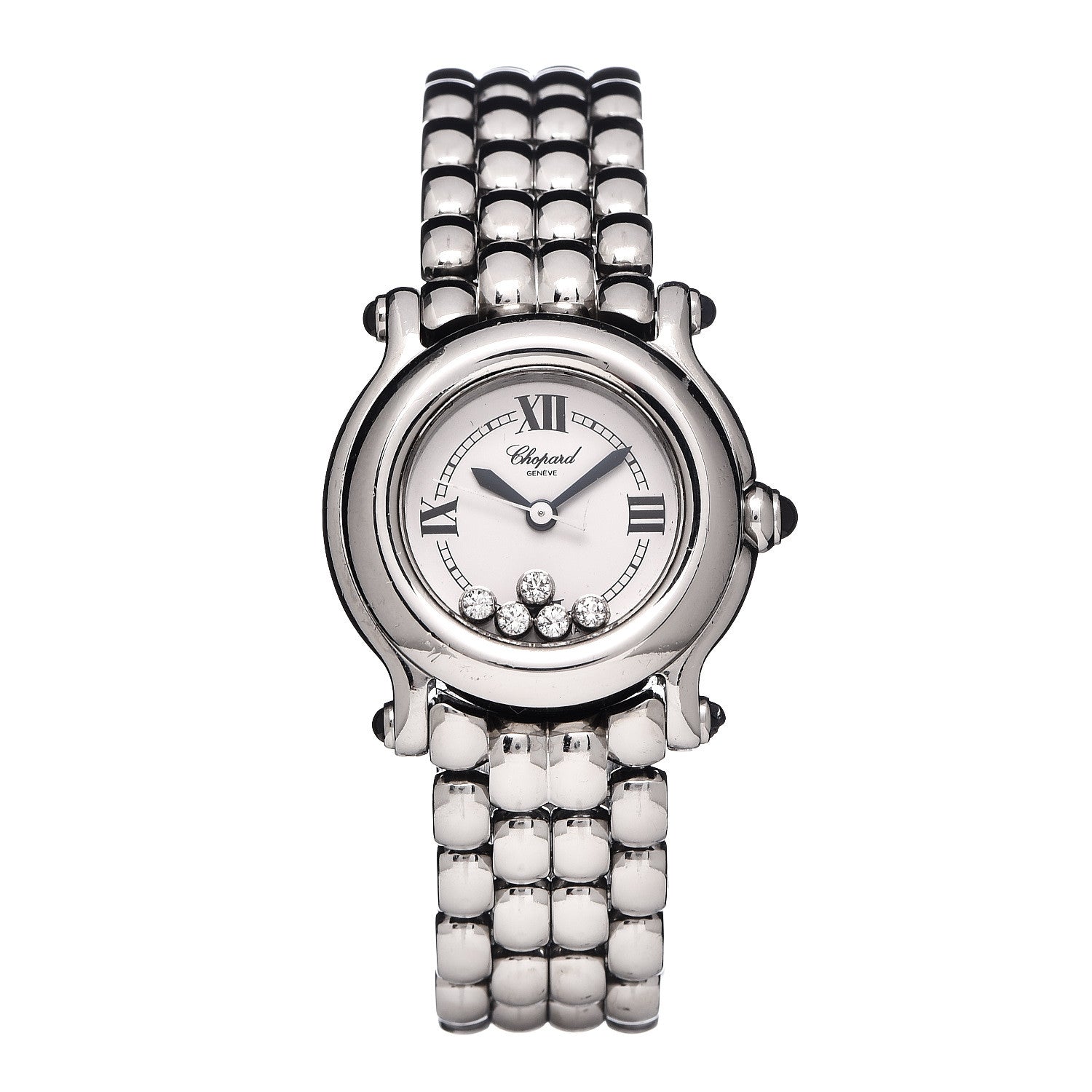 Chopard Stainless Steel 5 Diamond 26mm Happy Sport Quartz Watch 1 of 8
