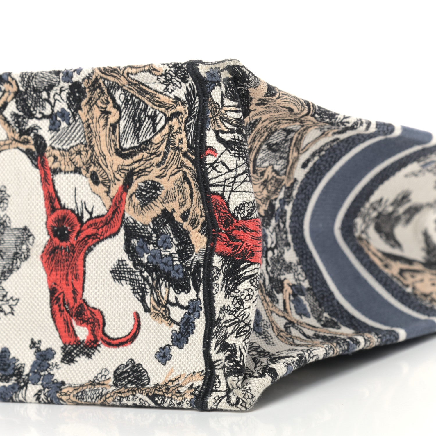 Christian Dior Canvas Embroidered Large Dioriviera Toile De Jouy Book Tote Multicolor 9 of 12