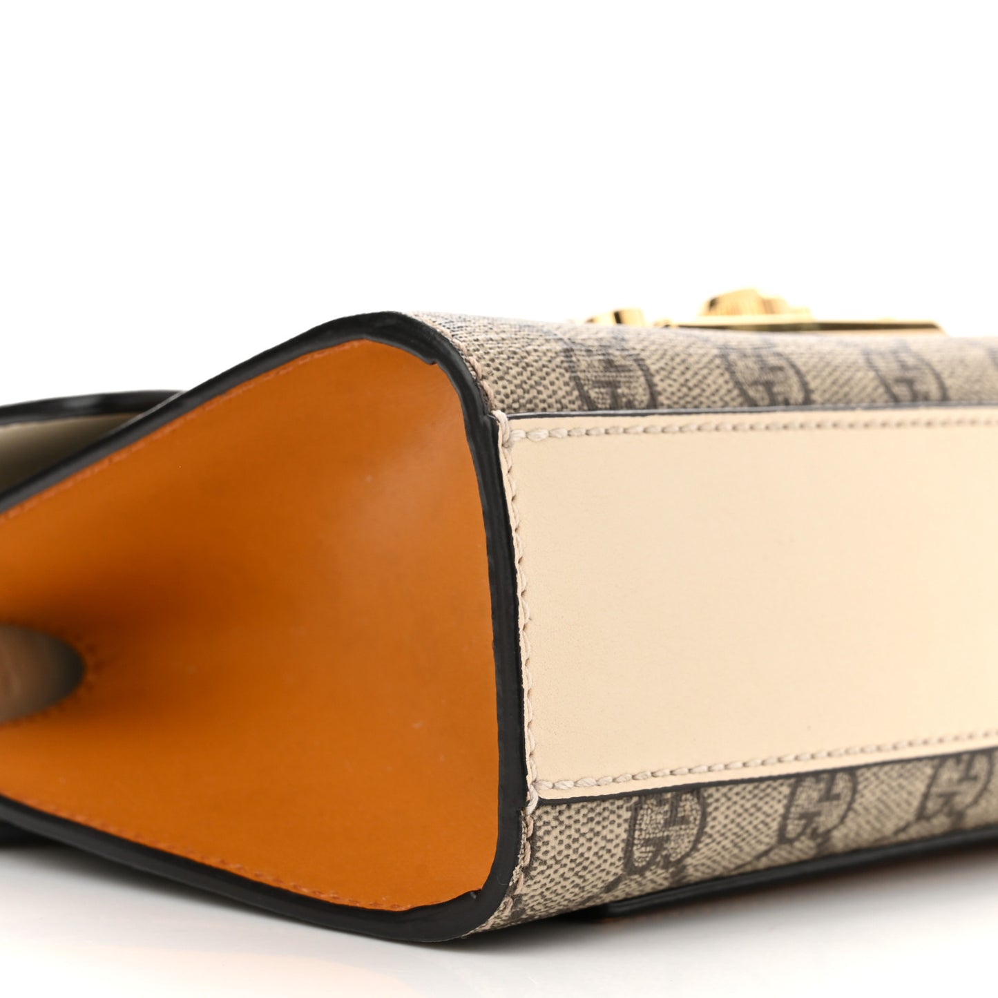 GG Supreme Monogram Calfskin Small Padlock Shoulder Bag Beige Mystic White Sun Oil