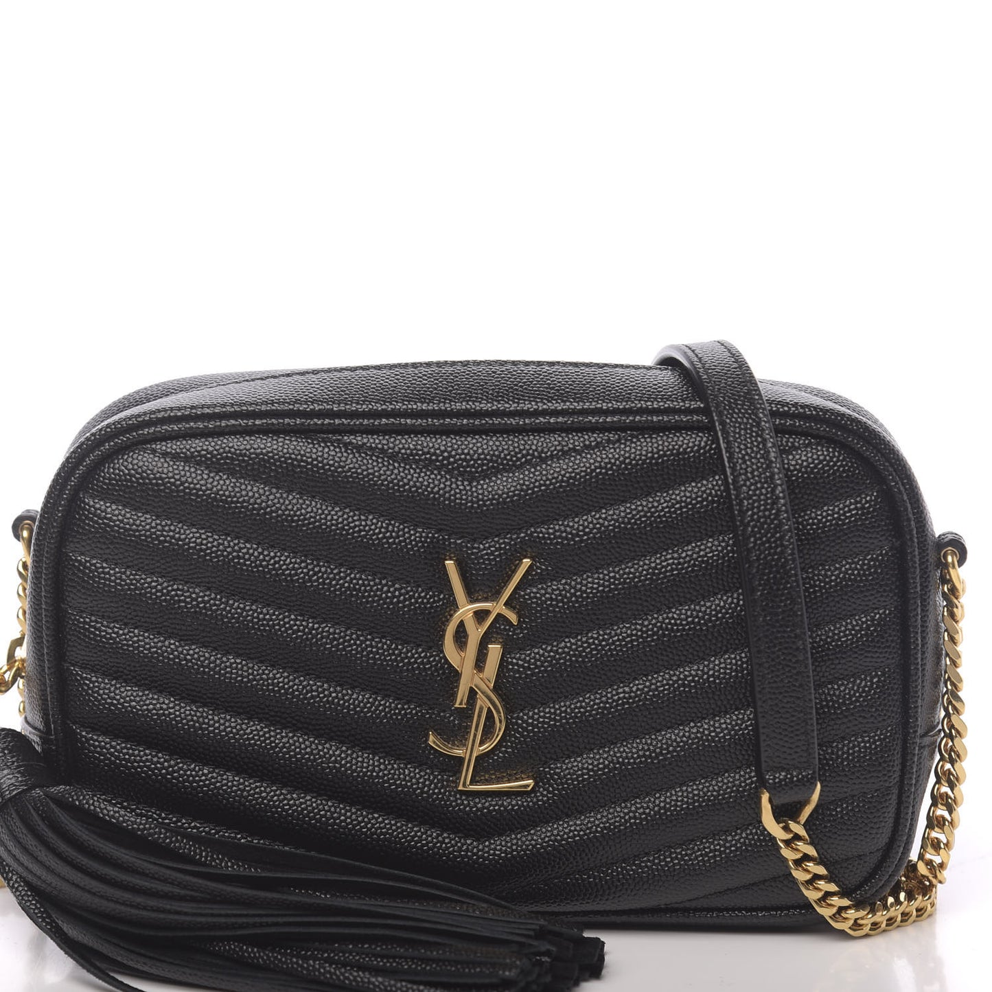 Grain De Poudre Matelasse Monogram Mini Lou Camera Bag Black