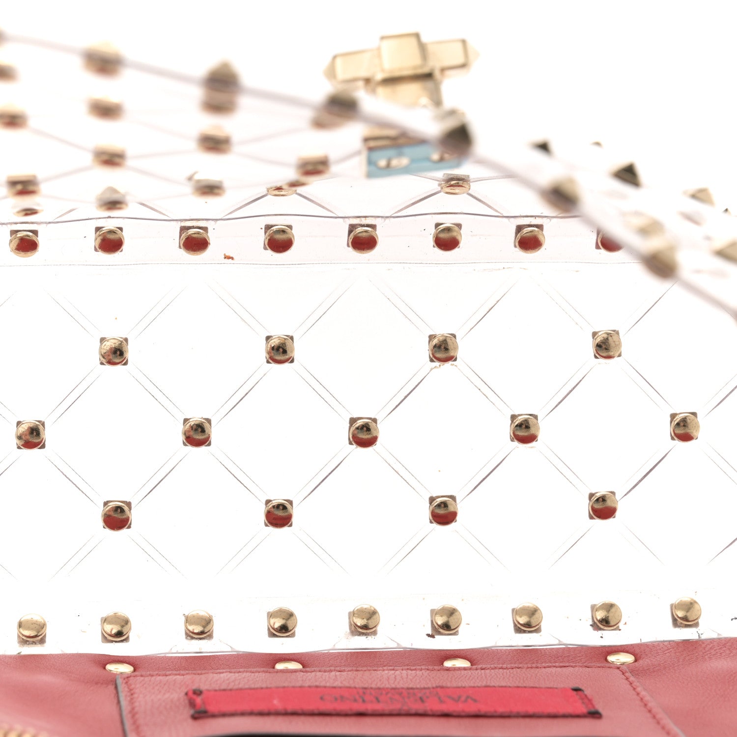 Valentino Garavani PVC Medium Rockstud Spike Shoulder Bag 5 of 9