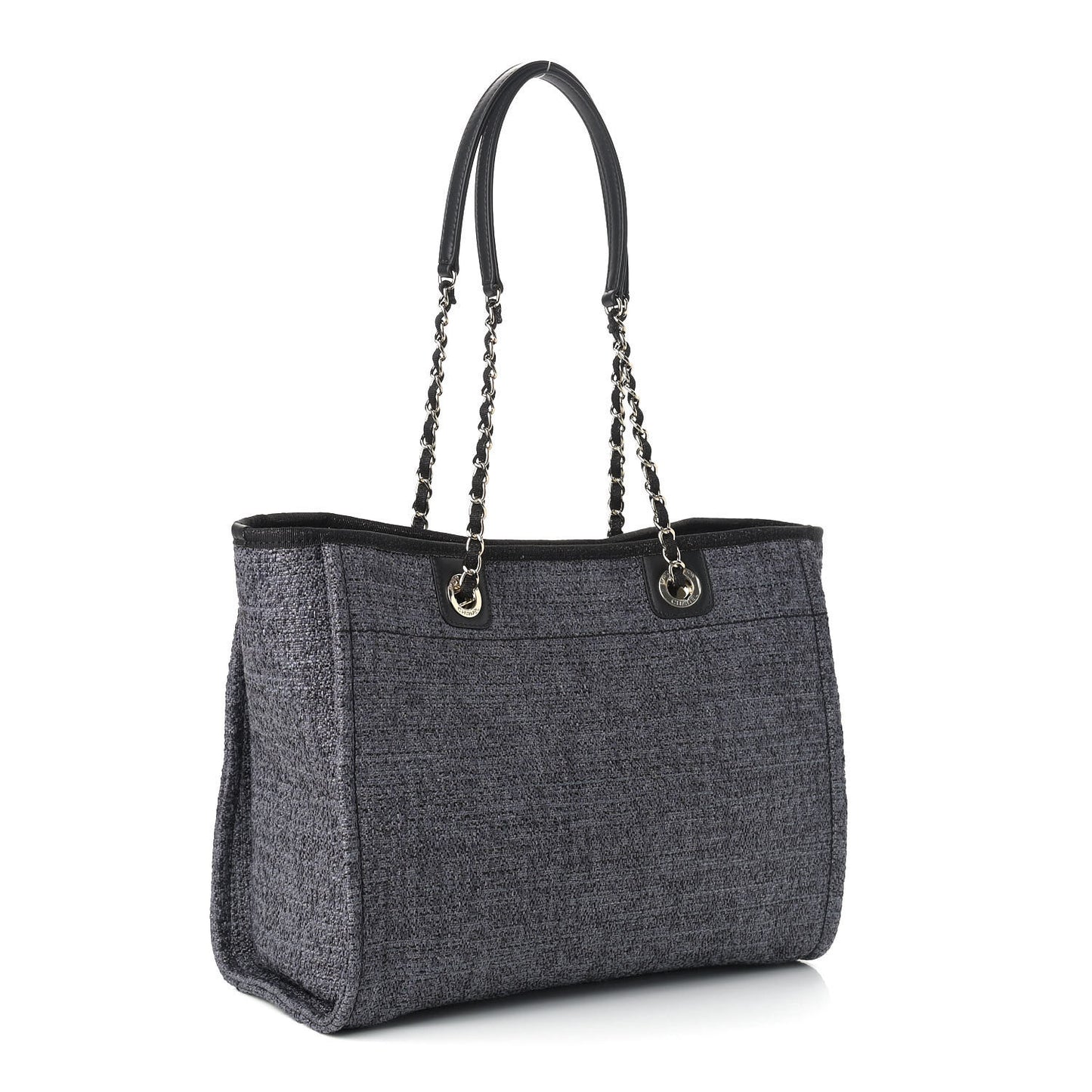Lurex Boucle Small Deauville Tote Grey