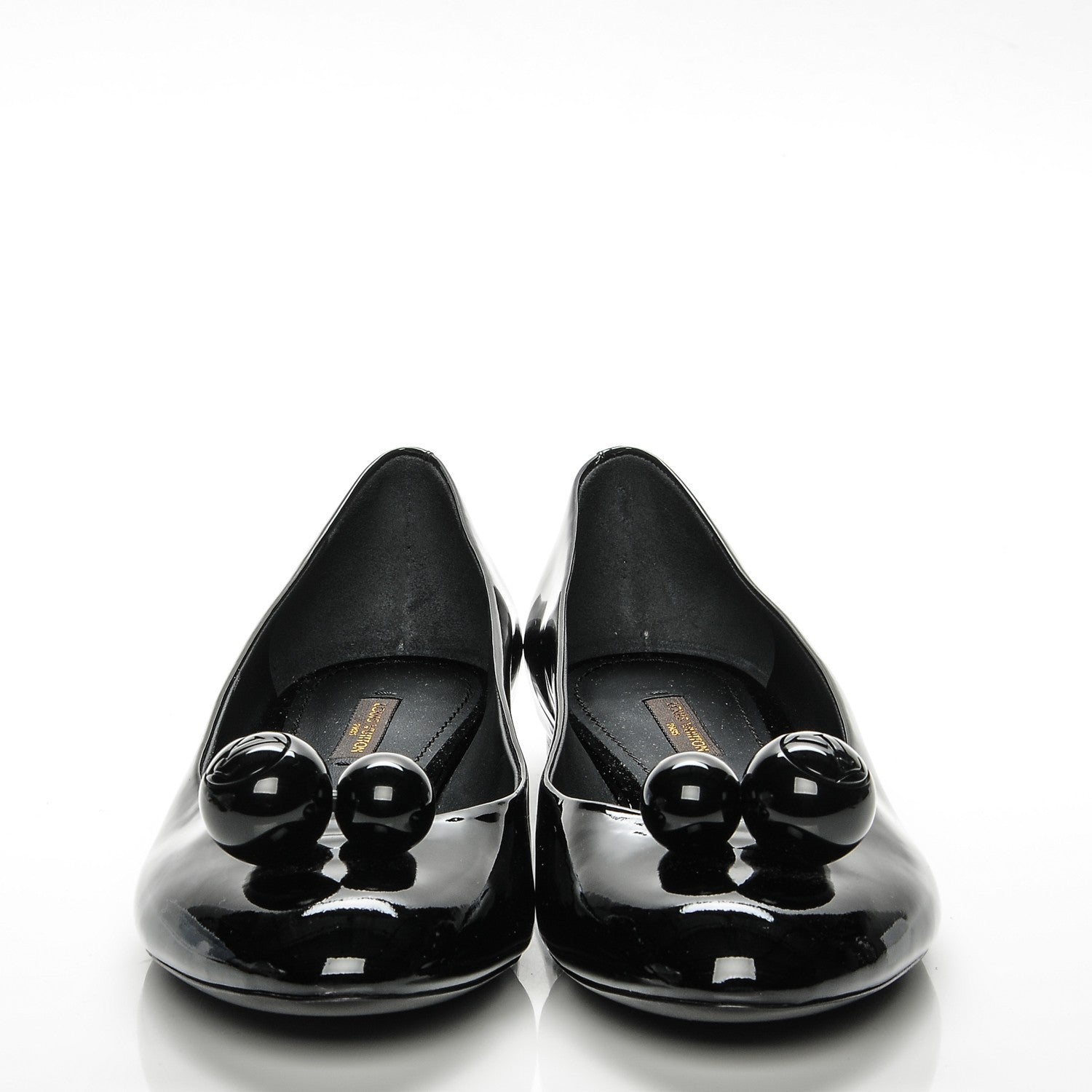 Louis Vuitton Patent Calfskin Betty Ballerina Flats 41 Black 2 of 8