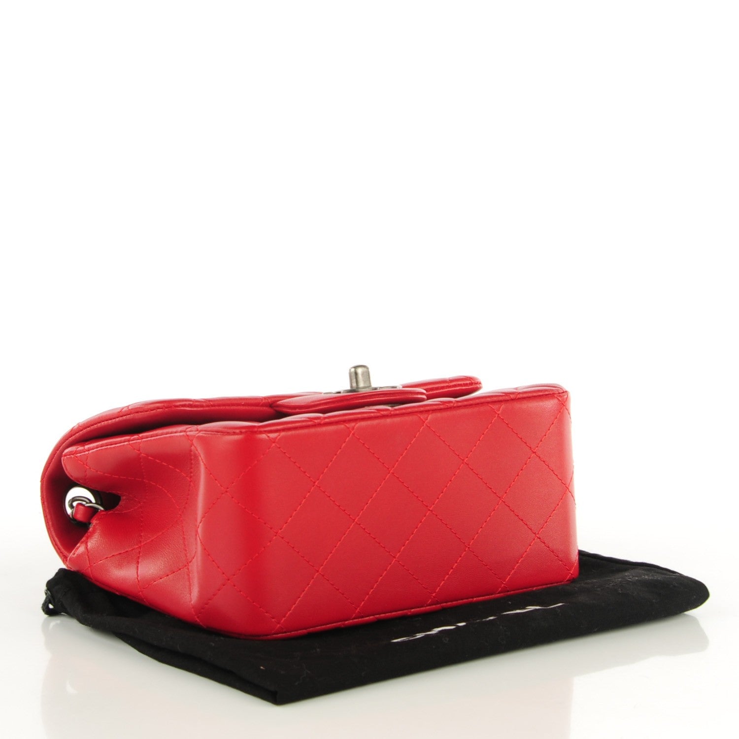 Chanel Lambskin Quilted Mini Square Flap Red 4 of 8