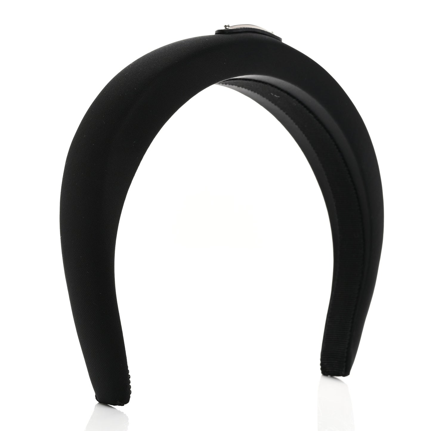 Re-Nylon Metal Triangle Logo Headband Black