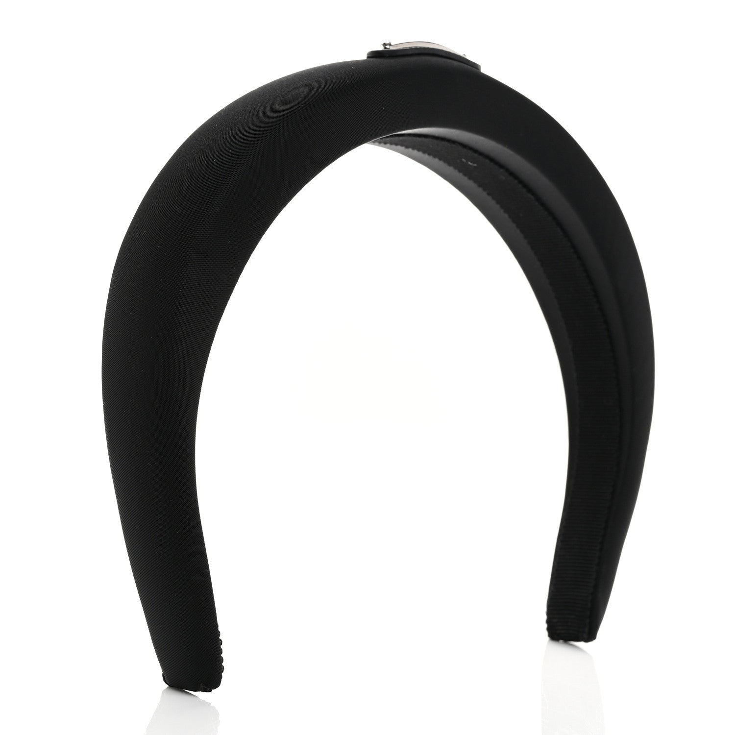 Prada Re-Nylon Metal Triangle Logo Headband Black 3 of 5