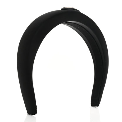 Prada Re-Nylon Metal Triangle Logo Headband Black 3 of 5