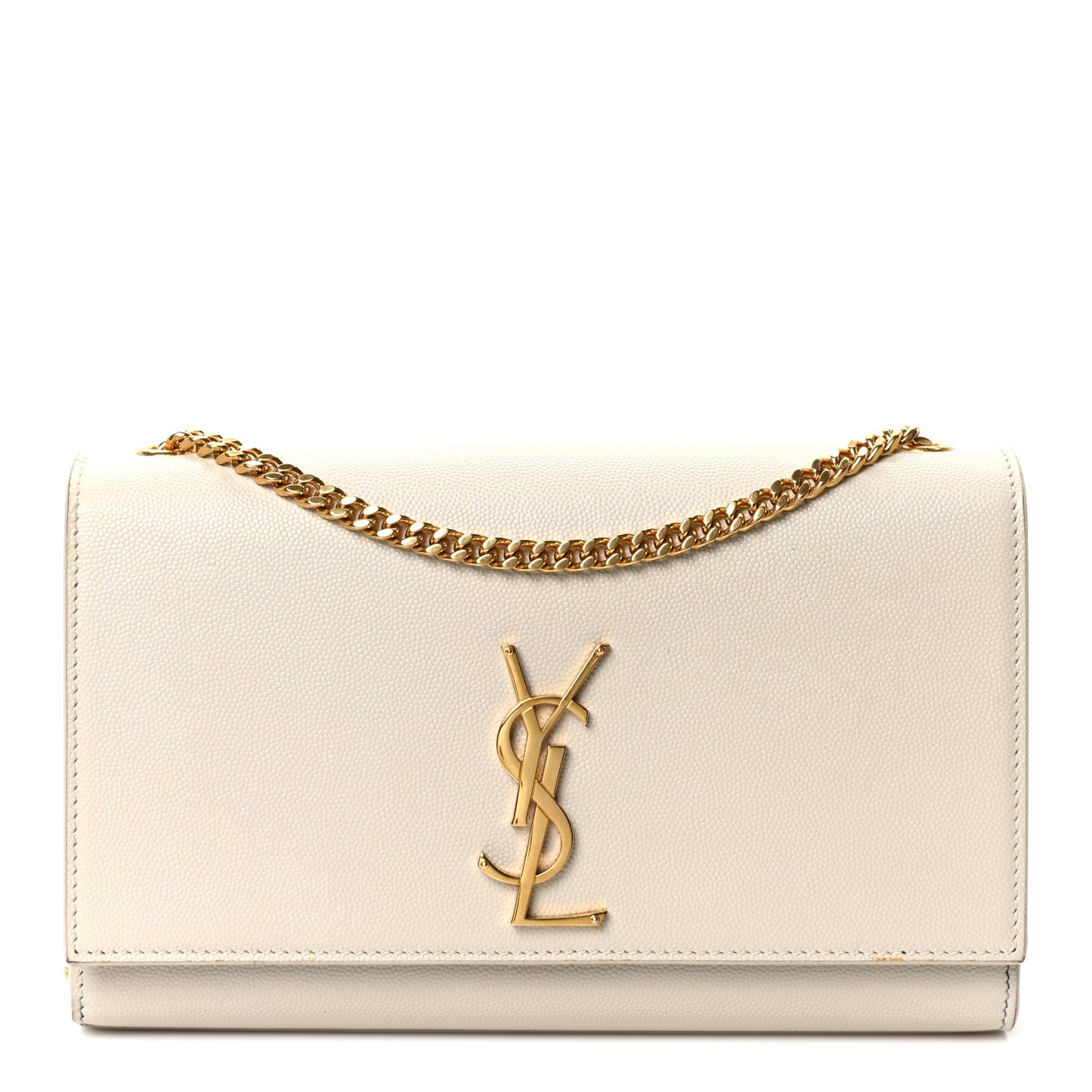 Grain De Poudre Medium Classic Monogram Kate Satchel Crema Soft