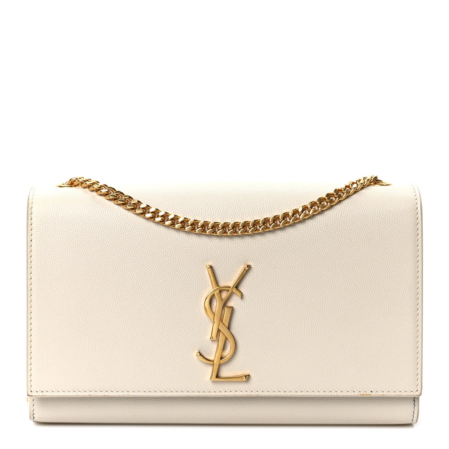 Saint Laurent Grain De Poudre Medium Classic Monogram Kate Satchel Crema Soft 1 of 10