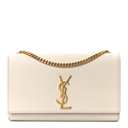 Saint Laurent Grain De Poudre Medium Classic Monogram Kate Satchel Crema Soft 1 of 10